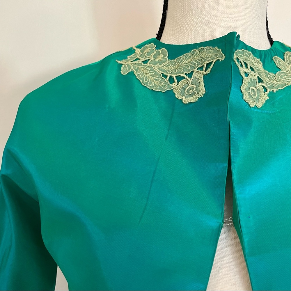 Vintage 50s Silk Bolero Jacket - Picture 2 of 4